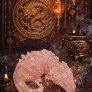 Dragón de Cuarzo Rosa – Guardián del Amor