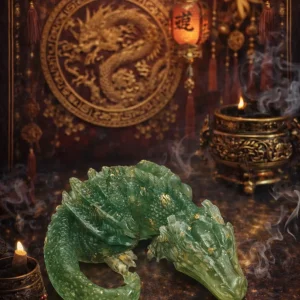 Dragón de Aventurina Verde – Guardián de la Fortuna