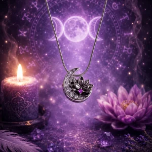 Colgante Luna Floral Mística