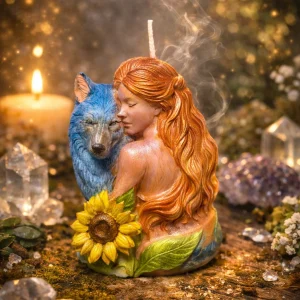 Vela Mística "Guardiana del Lobo"