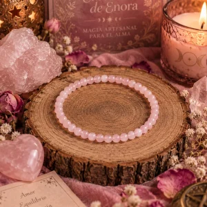 Pulsera de Cuarzo Rosa 4mm