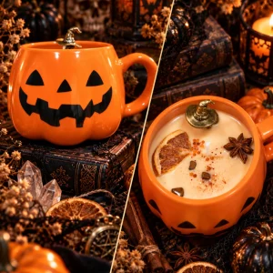 Hechizo de Calabaza — Vela Decorativa